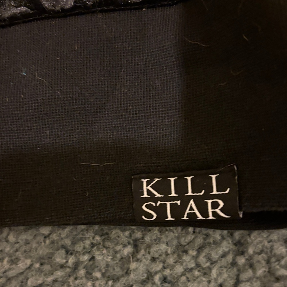 Killstar Black Velvet Pattern Men's Crewneck Sweater - Picture 2 of 4